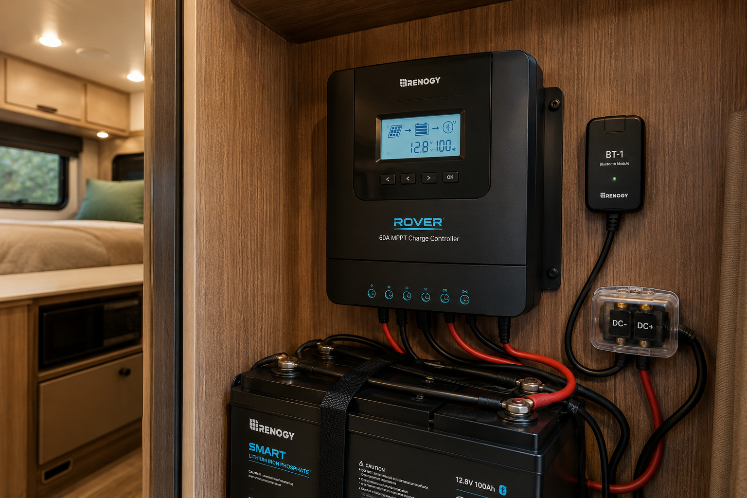 MPPT charge controller inside RV
